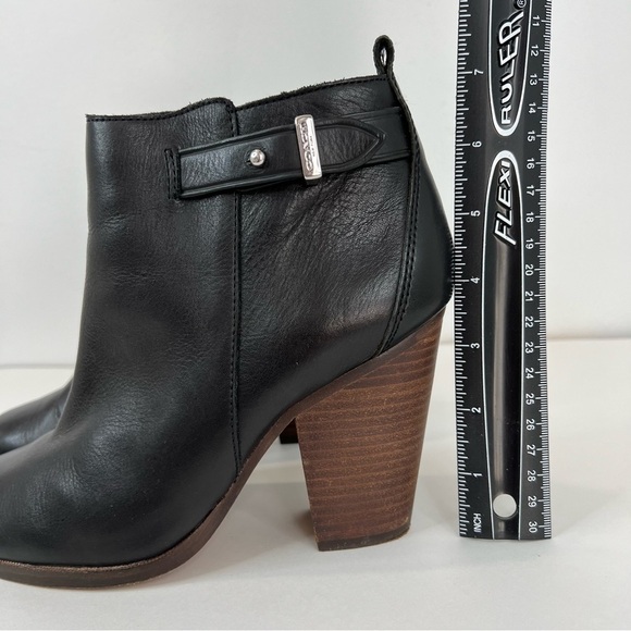 Coach Hewes Safari Black Leather Ankle Boots Size 8 - Picture 12 of 12